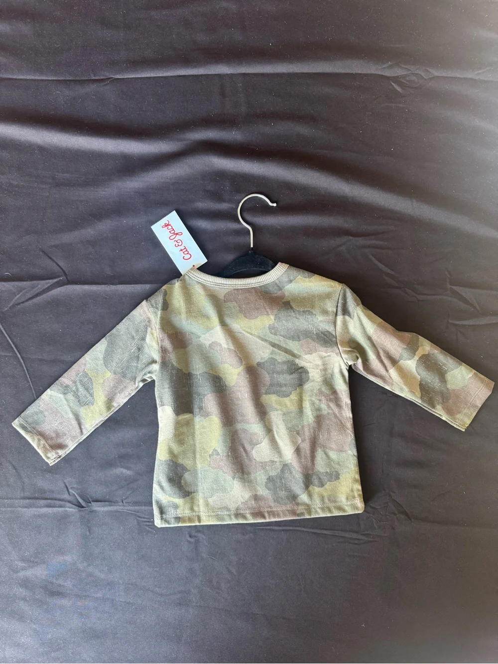 NWT Cat & Jack Baby 12M Camo Camouflage Long Sleeve T-Shirt Tee Green